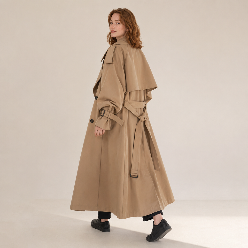 Imogen | Oversized Double-Breasted Trench Coat