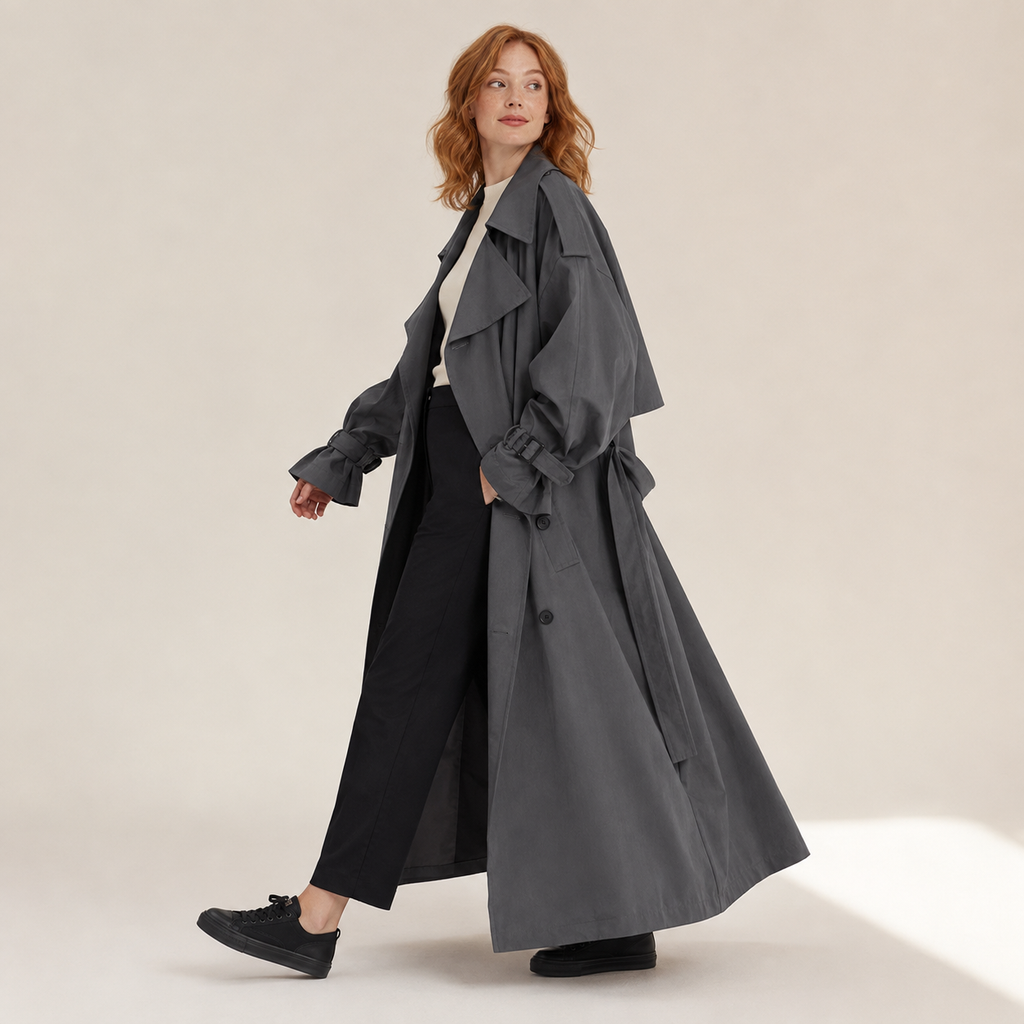 Imogen | Oversized Double-Breasted Trench Coat