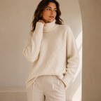 Sylvie | Textured Turtleneck Knit Jumper for Women