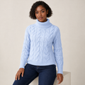 Guinevere | Roll Neck Jumper with Cable Knit Texture