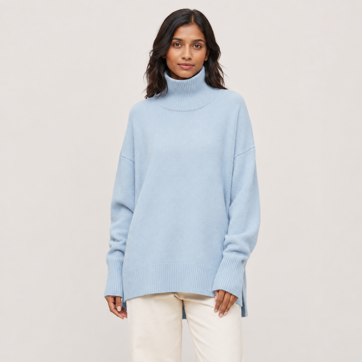 Faustine | Oversized Turtleneck Sweater with Relaxed Long-Sleeve Fit