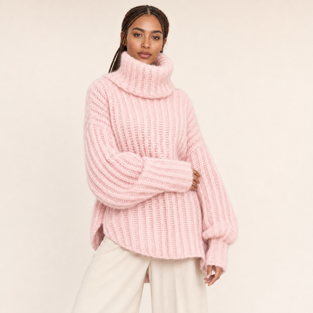 Orielle | Wide-Sleeve Oversized Turtleneck Sweater