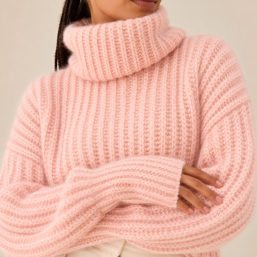 Orielle | Wide-Sleeve Oversized Turtleneck Sweater