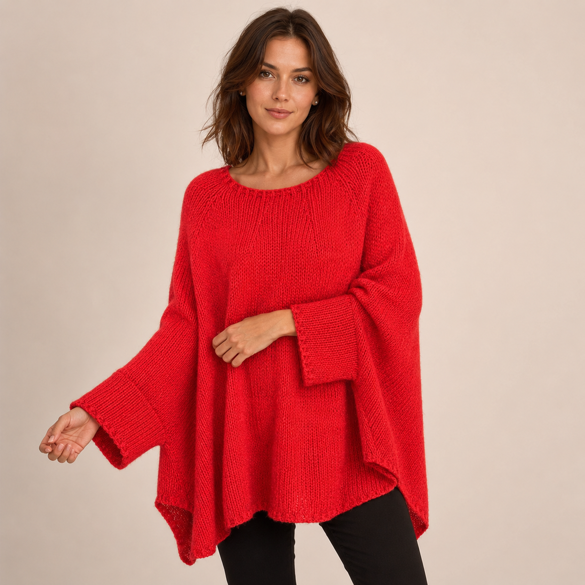 Solveig | Oversized Batwing Sleeve Sweater