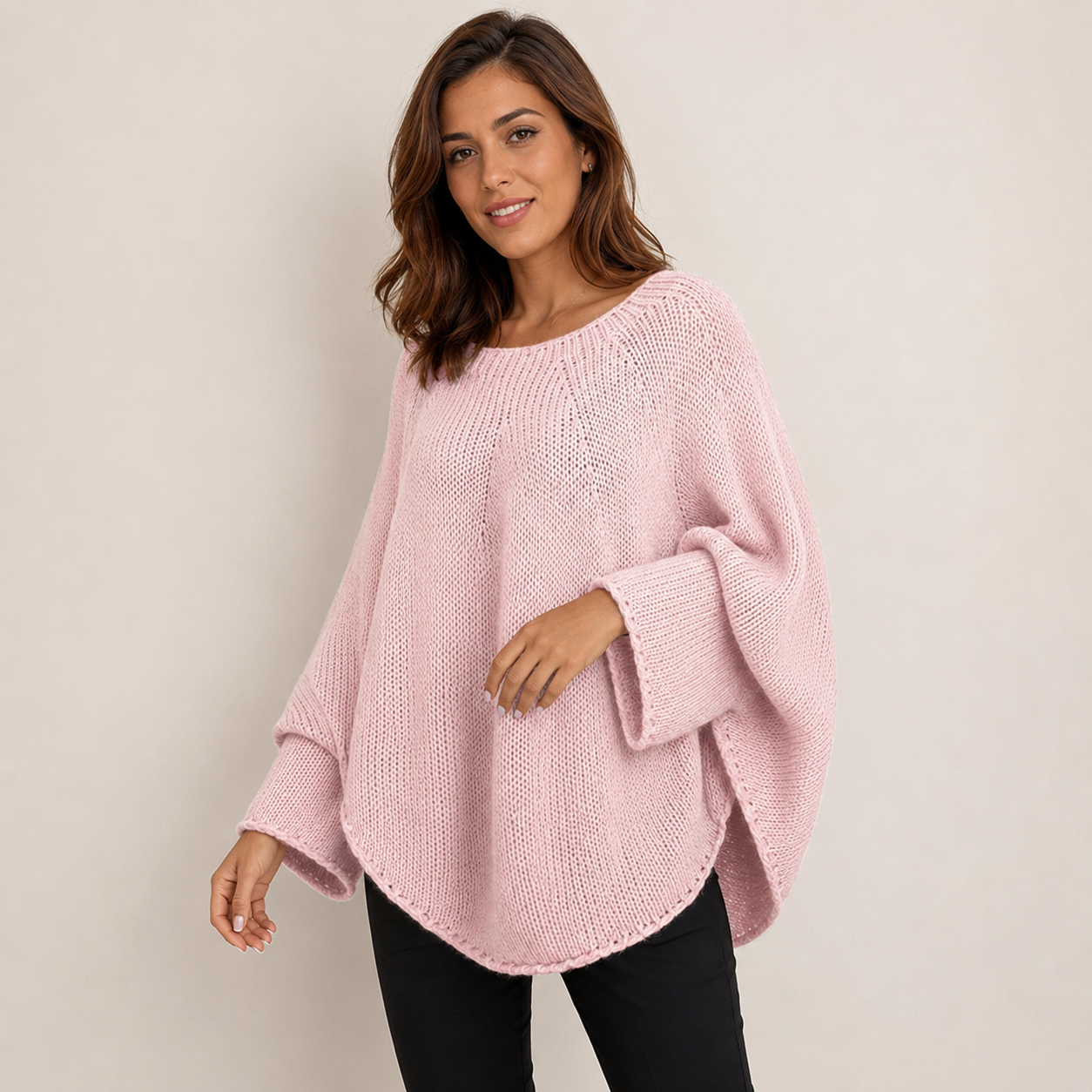 Solveig | Oversized Batwing Sleeve Sweater