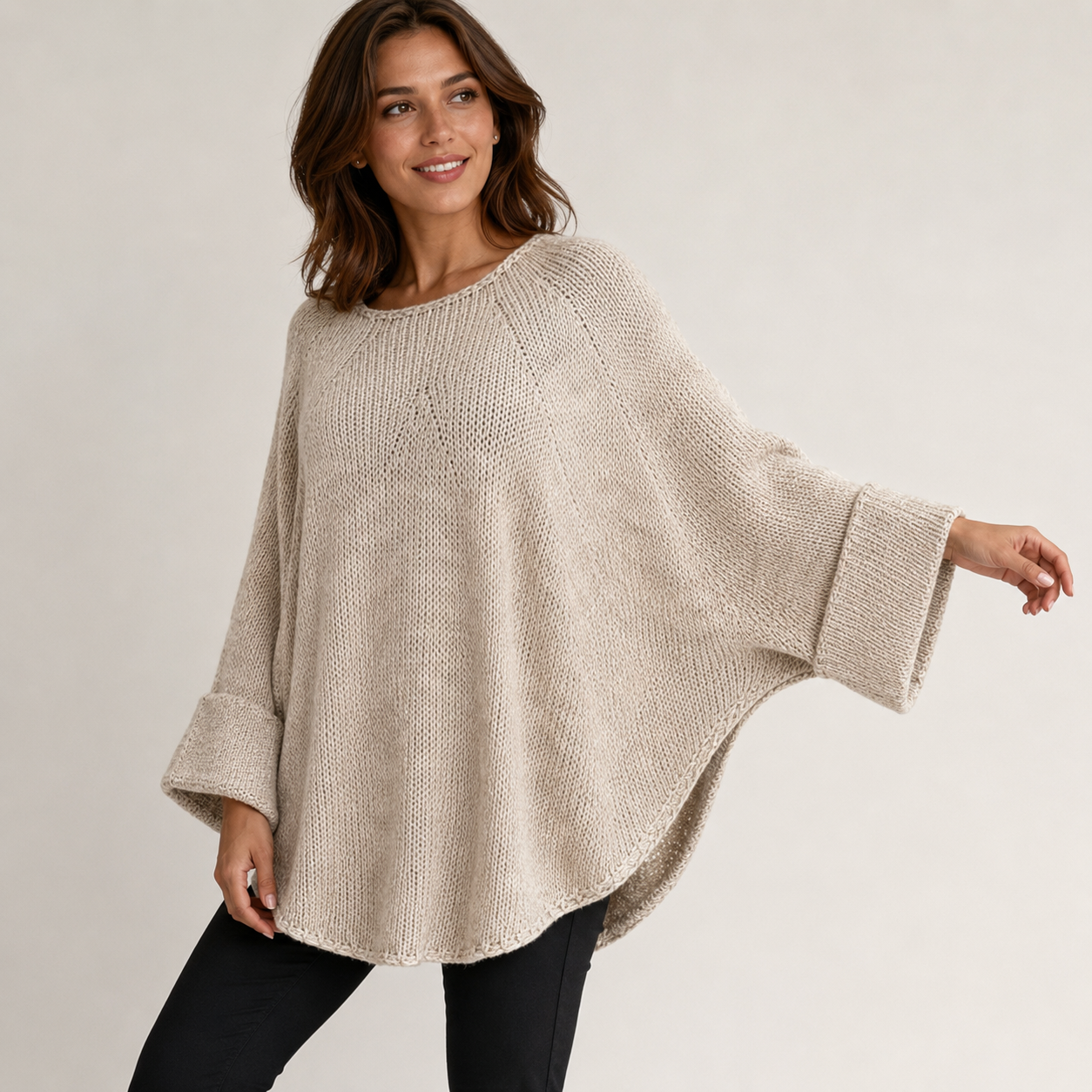Solveig | Oversized Batwing Sleeve Sweater