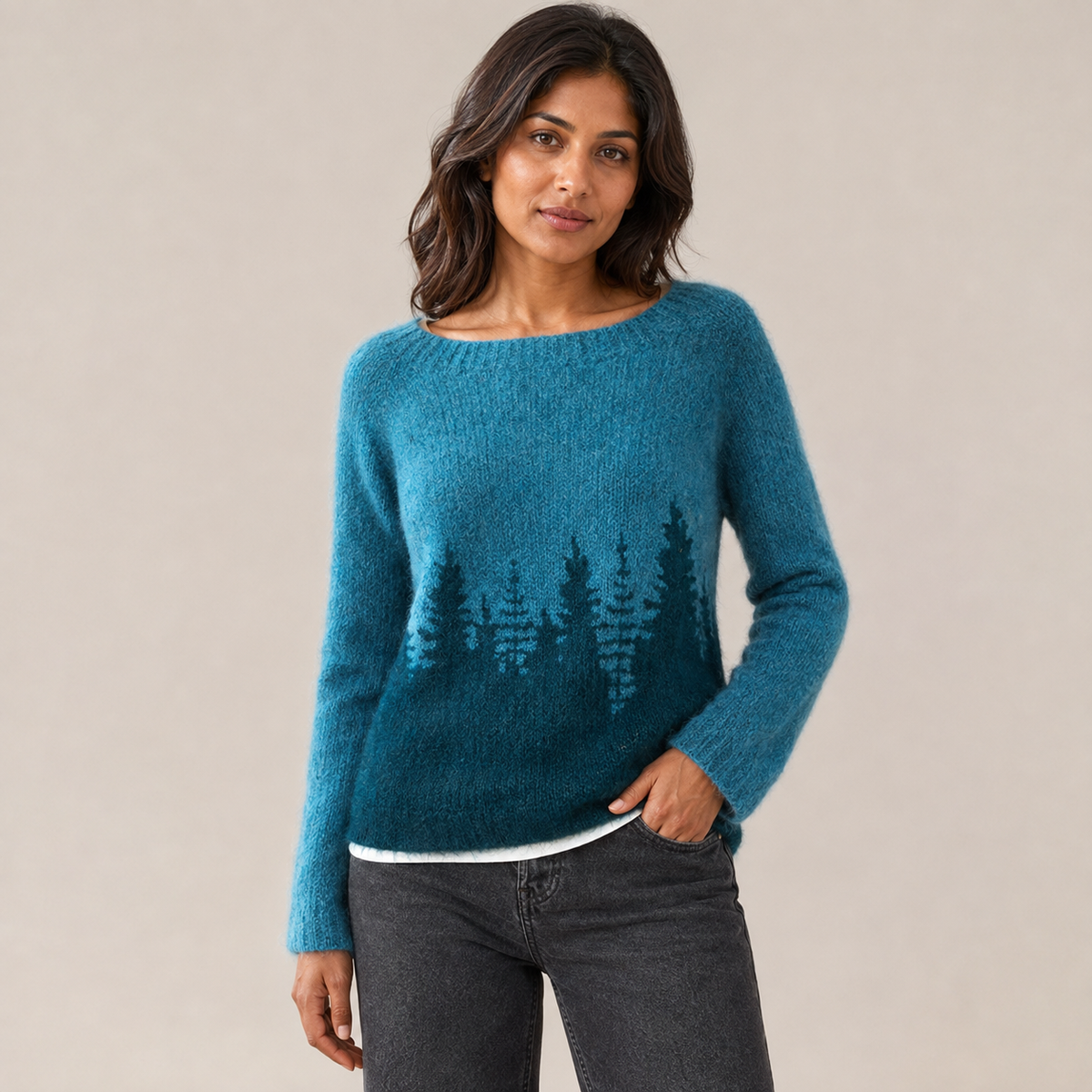 Rosalina | Wool Sweater with Vintage Knit Texture and Classic Fit