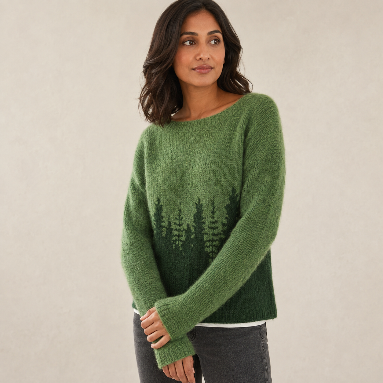 Rosalina | Wool Sweater with Vintage Knit Texture and Classic Fit
