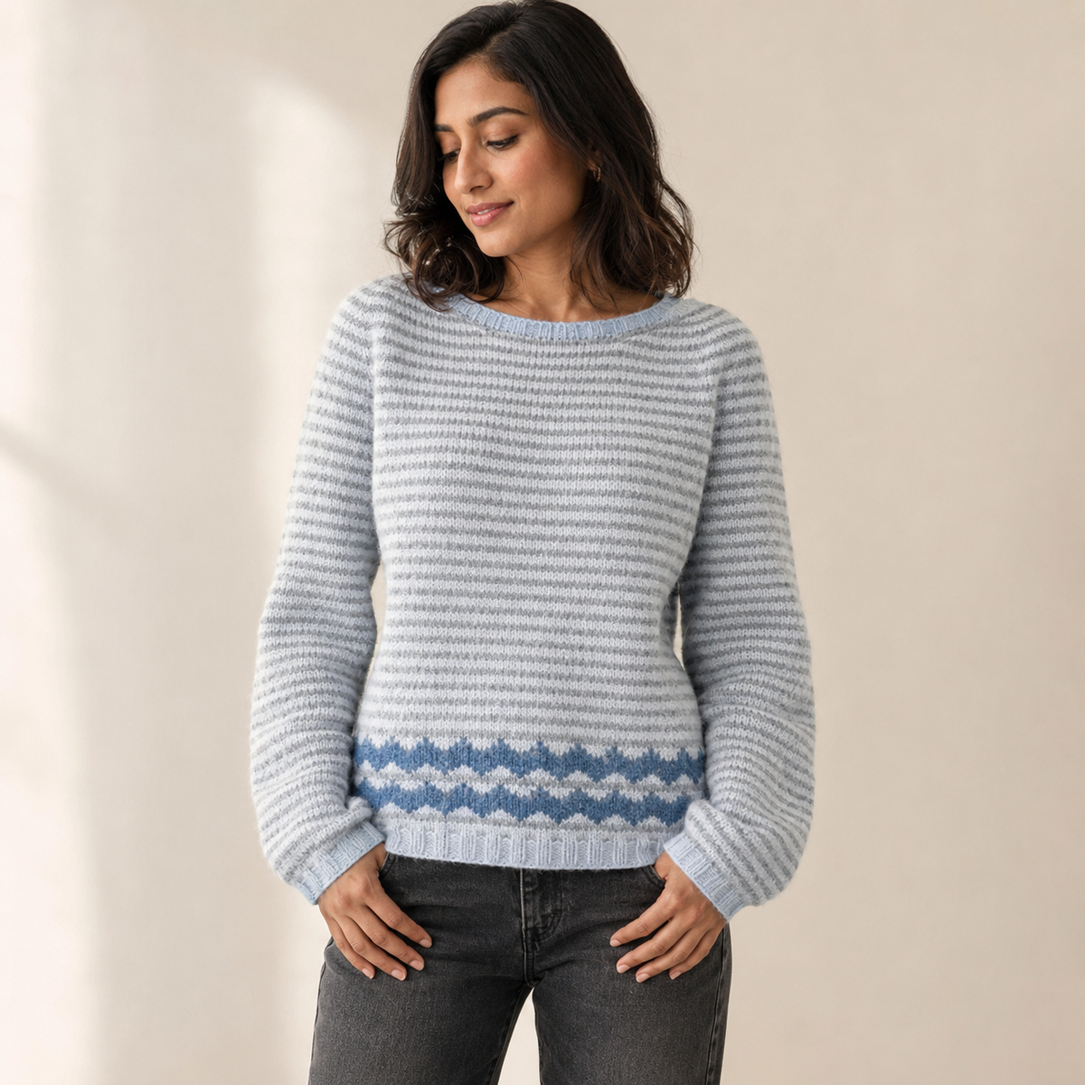 Rosalina | Wool Sweater with Vintage Knit Texture and Classic Fit