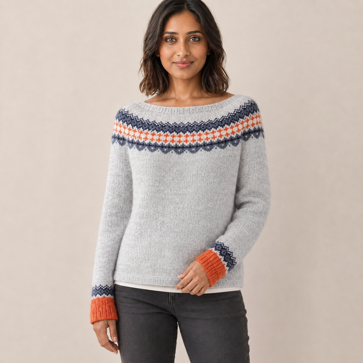 Rosalina | Wool Sweater with Vintage Knit Texture and Classic Fit