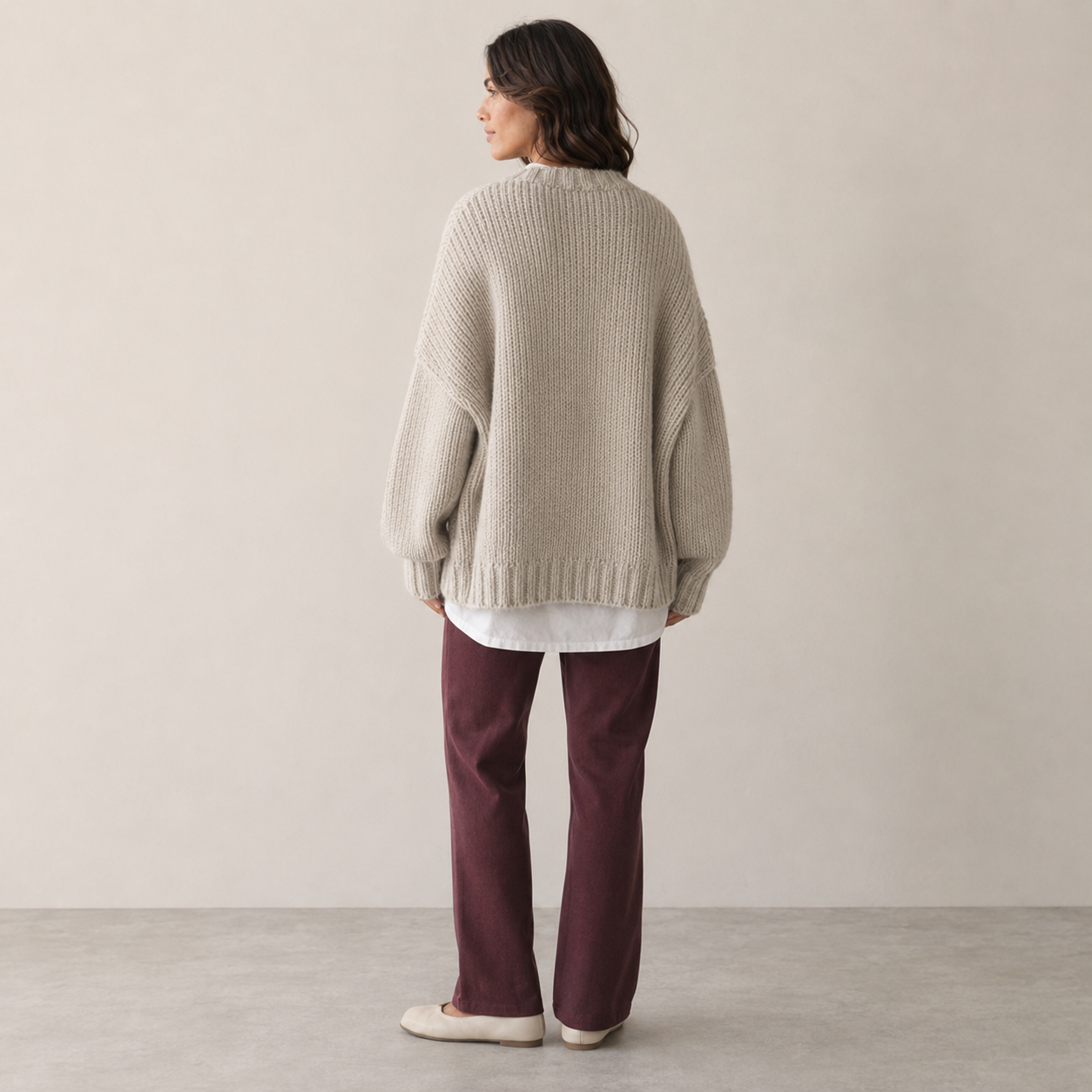 Elodie | Oversized Sweater with Contrast Front Pocket