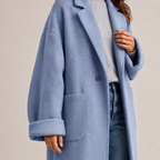 Fenella | Oversized Long Wool-Blend Coat for Women