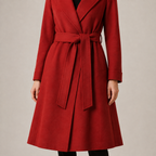 Rosamund | Elegant Women's Long Winter Coats with Belted Wrap A-Line Fit