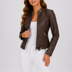 Vivienne – Women's Fitted Faux Leather Jacket