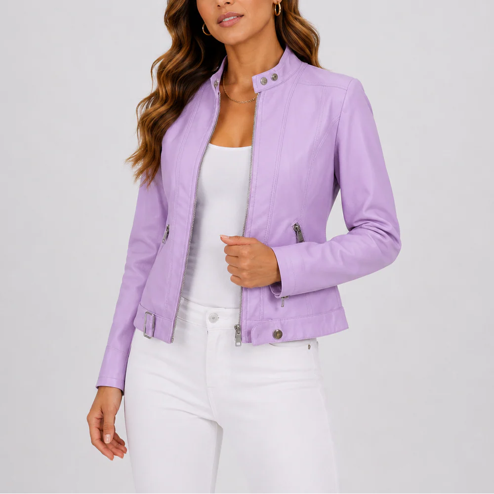 Vivienne – Women's Fitted Faux Leather Jacket