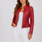 Vivienne – Women's Fitted Faux Leather Jacket