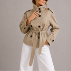 Wilhelmina – Women's Belted Cropped Trench Coat