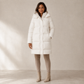 Hazel | Long Hooded Puffer Jacket for Layering
