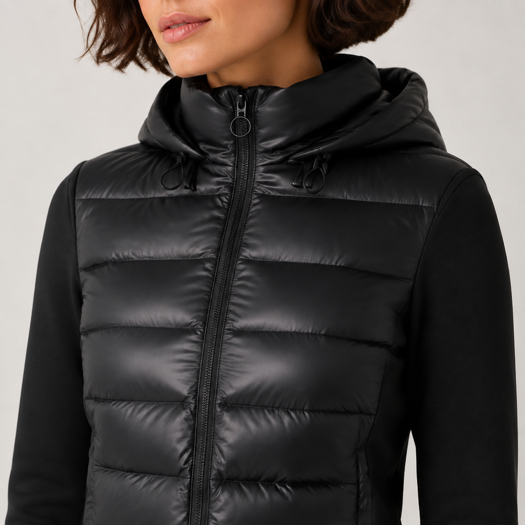 Marnie | Black Sporty Style Puffer Jacket