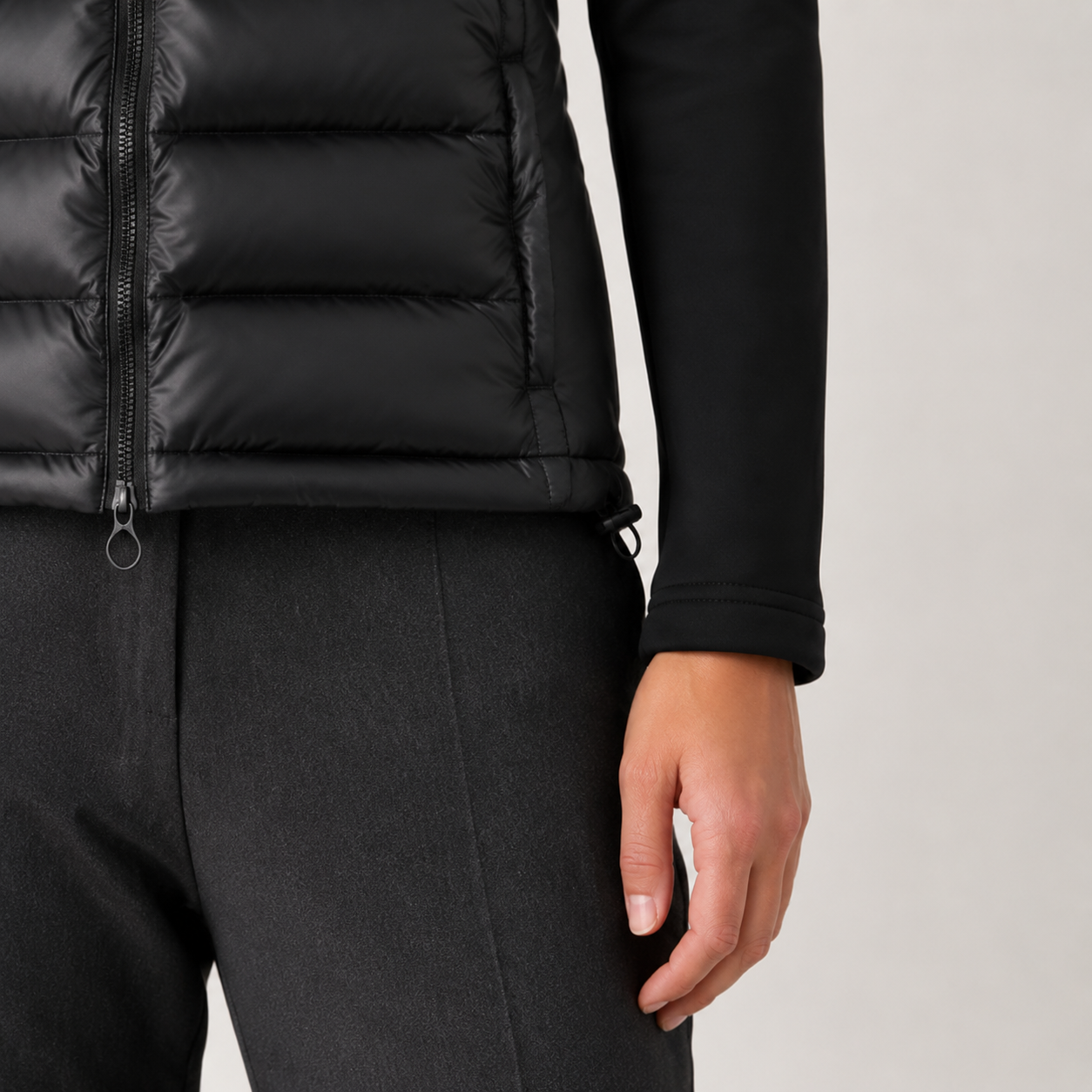 Marnie | Black Sporty Style Puffer Jacket