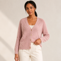 Juniper | V-Neck Cardigan with Rhombus Pattern