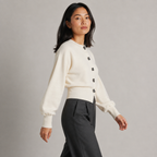 Wren | Cream Cardigan with Stylish Buttons