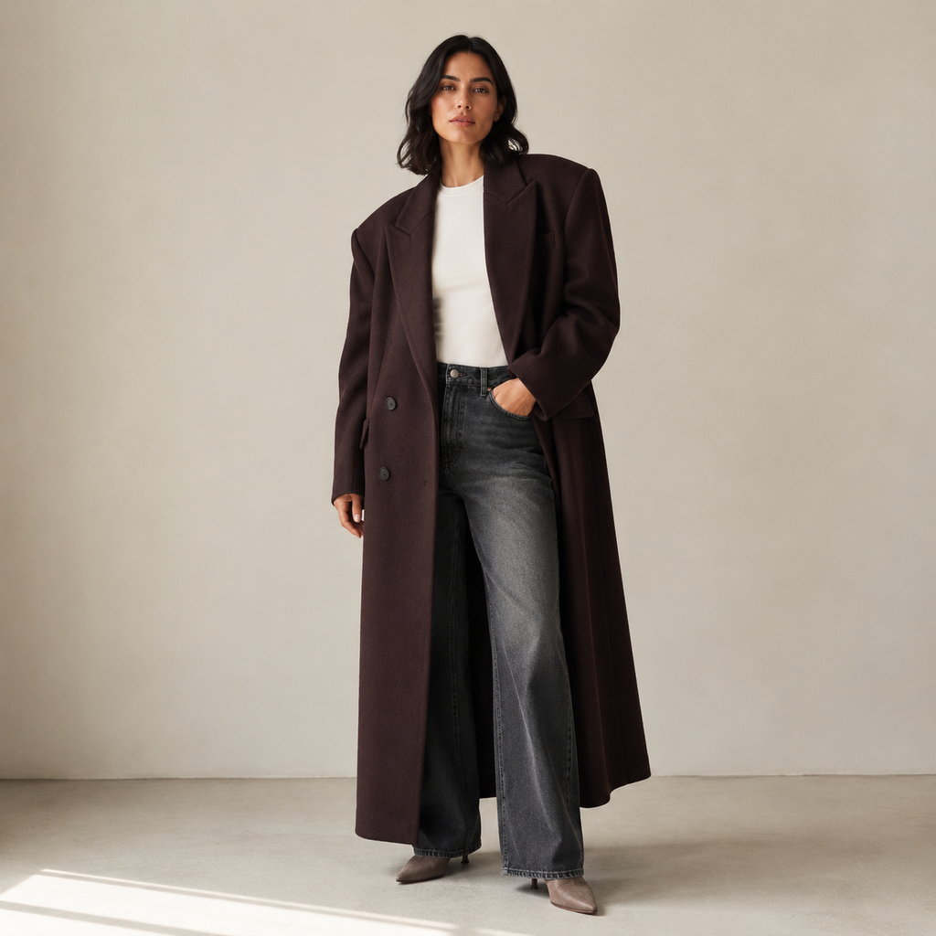 Delphine | Oversized Wool Trench Coat