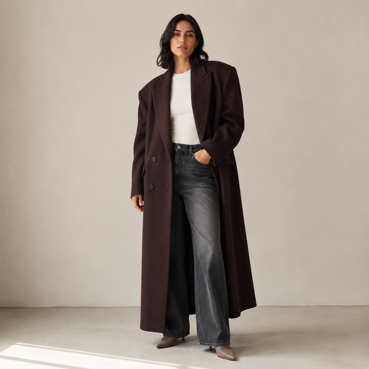 Delphine | Oversized Wool Trench Coat