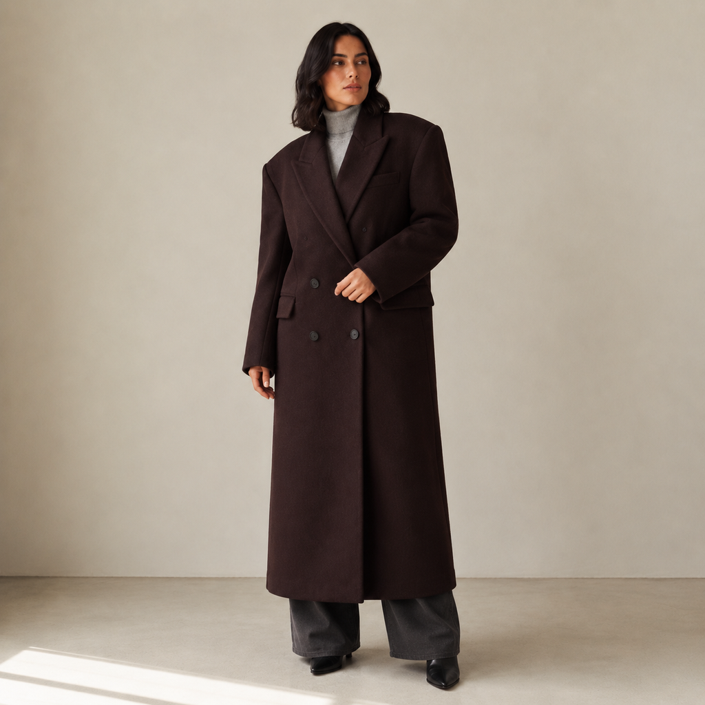 Delphine | Oversized Wool Trench Coat