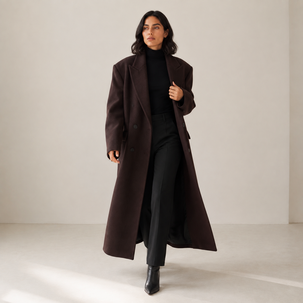 Delphine | Oversized Wool Trench Coat