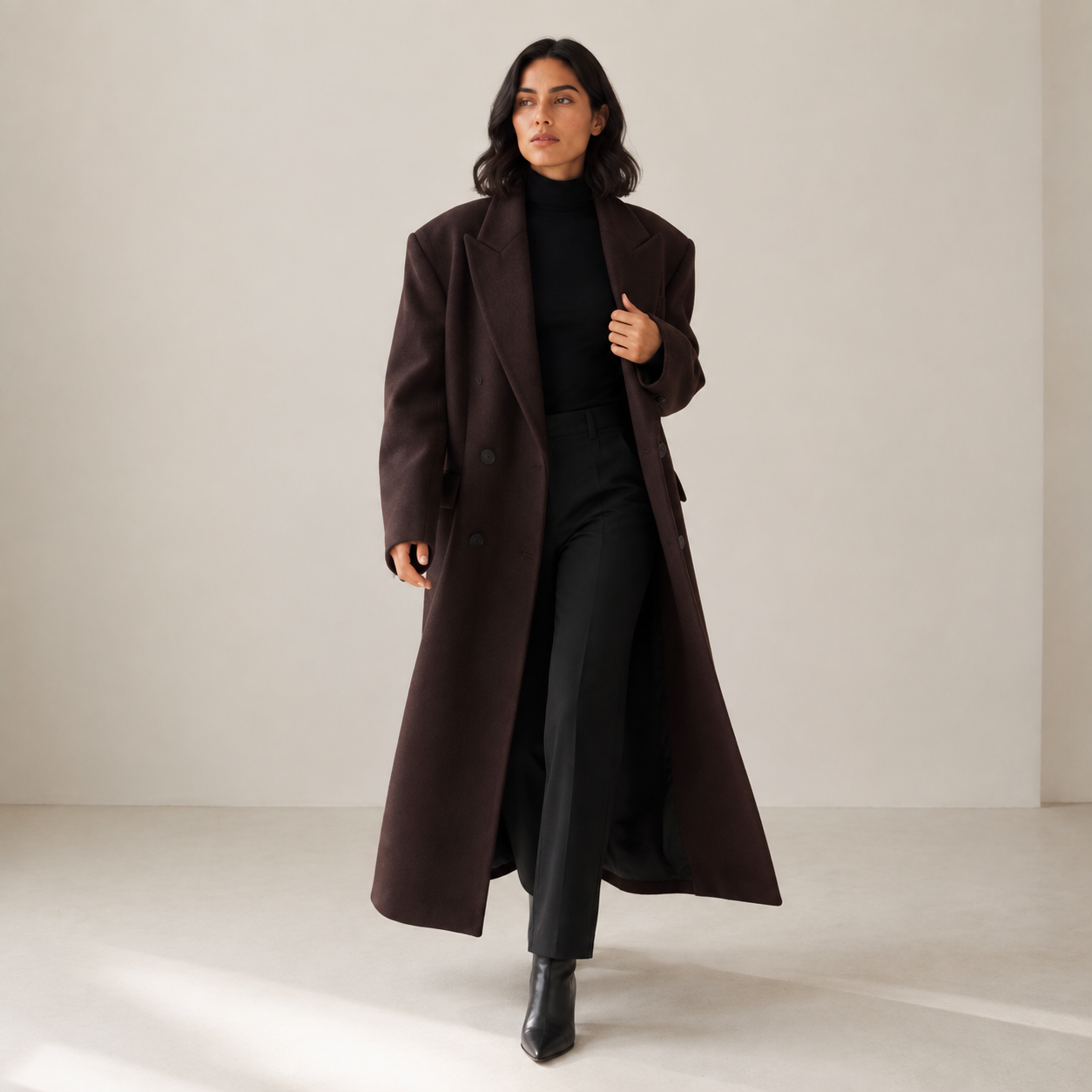 Delphine | Oversized Wool Trench Coat