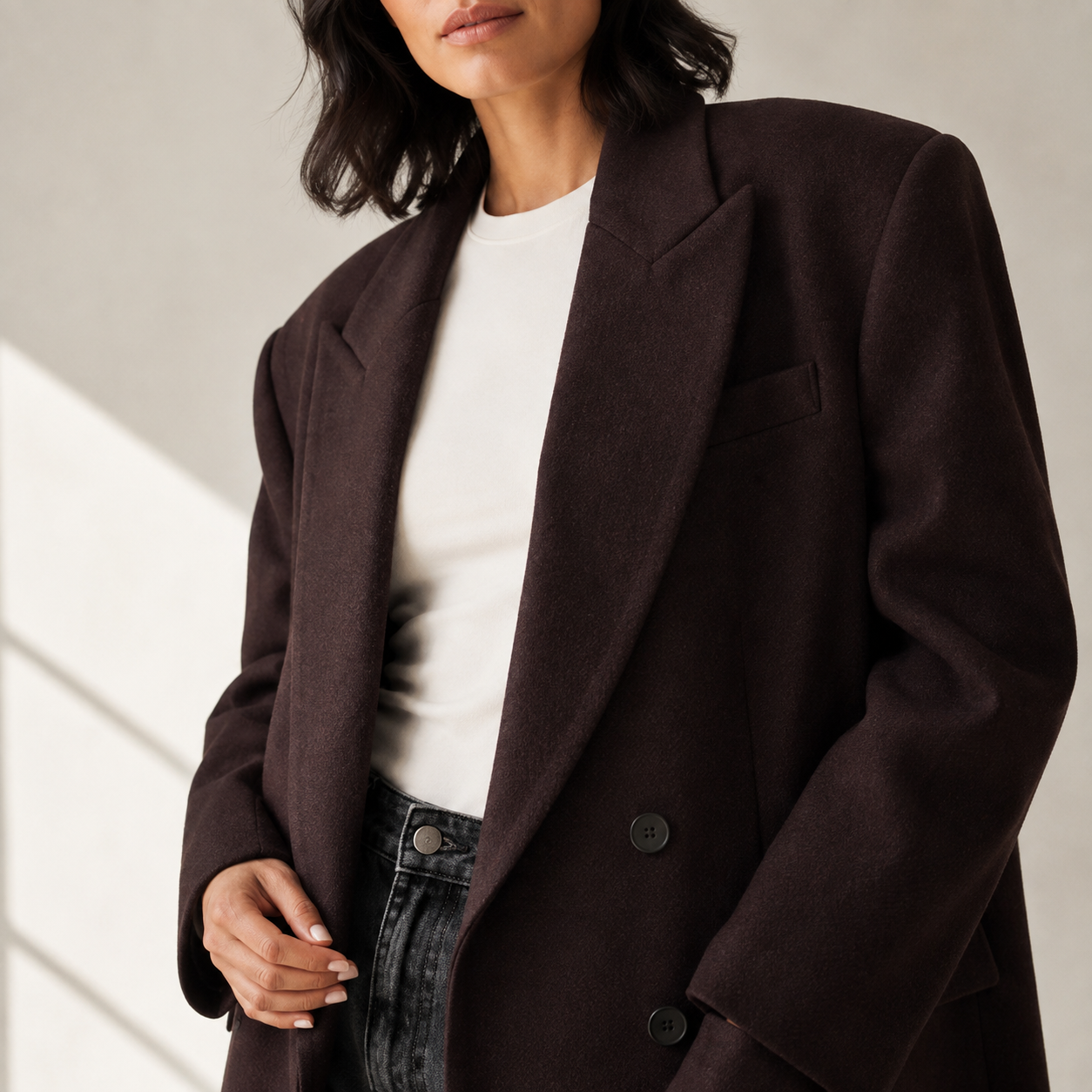 Delphine | Oversized Wool Trench Coat
