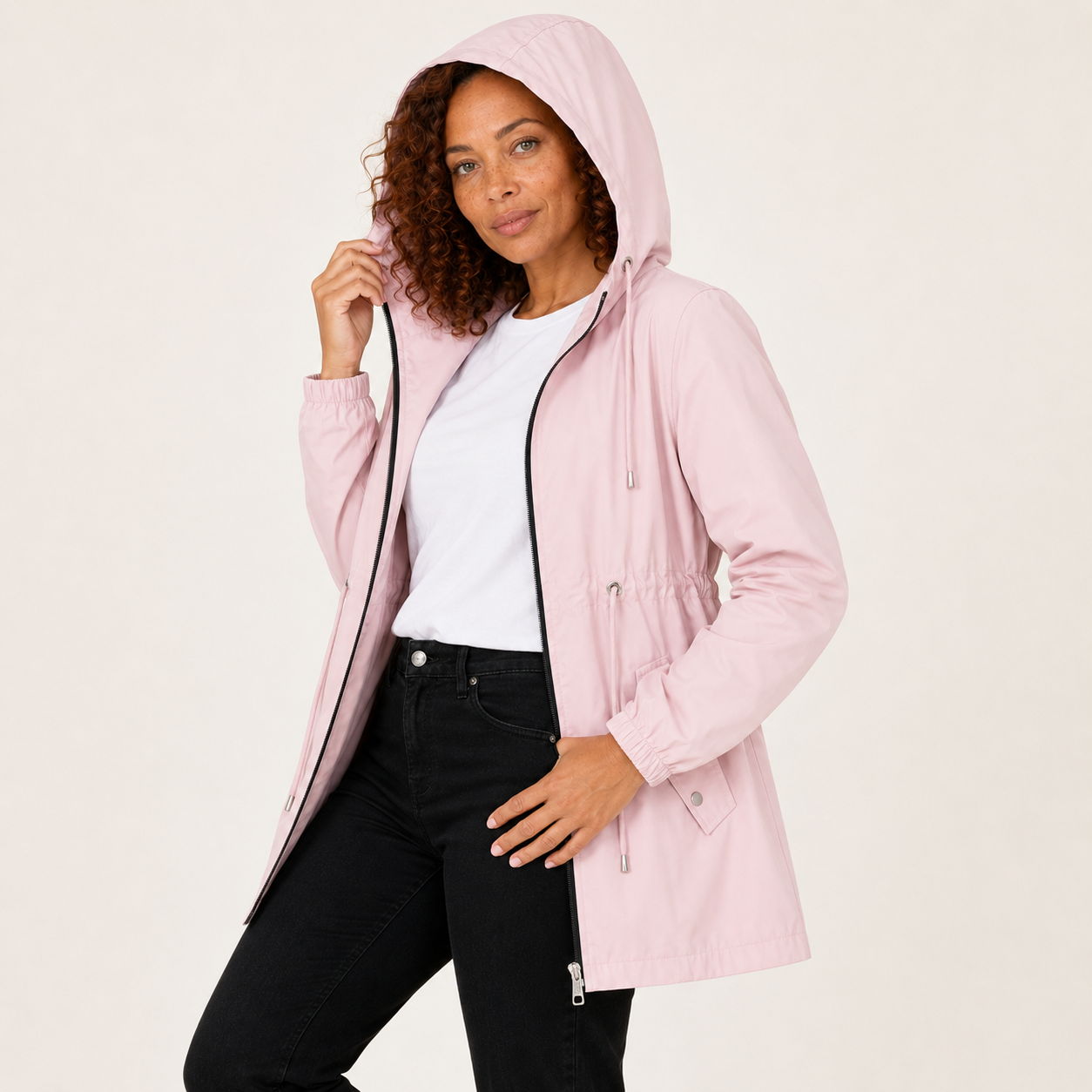 Winnie | Hooded Rain Jacket with Drawstring Waist