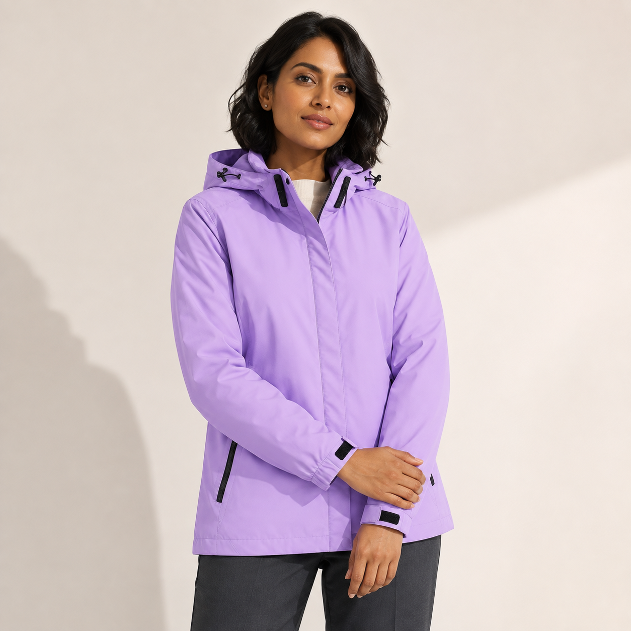 Odile | Elegant Short Rain Jacket with Double Closure
