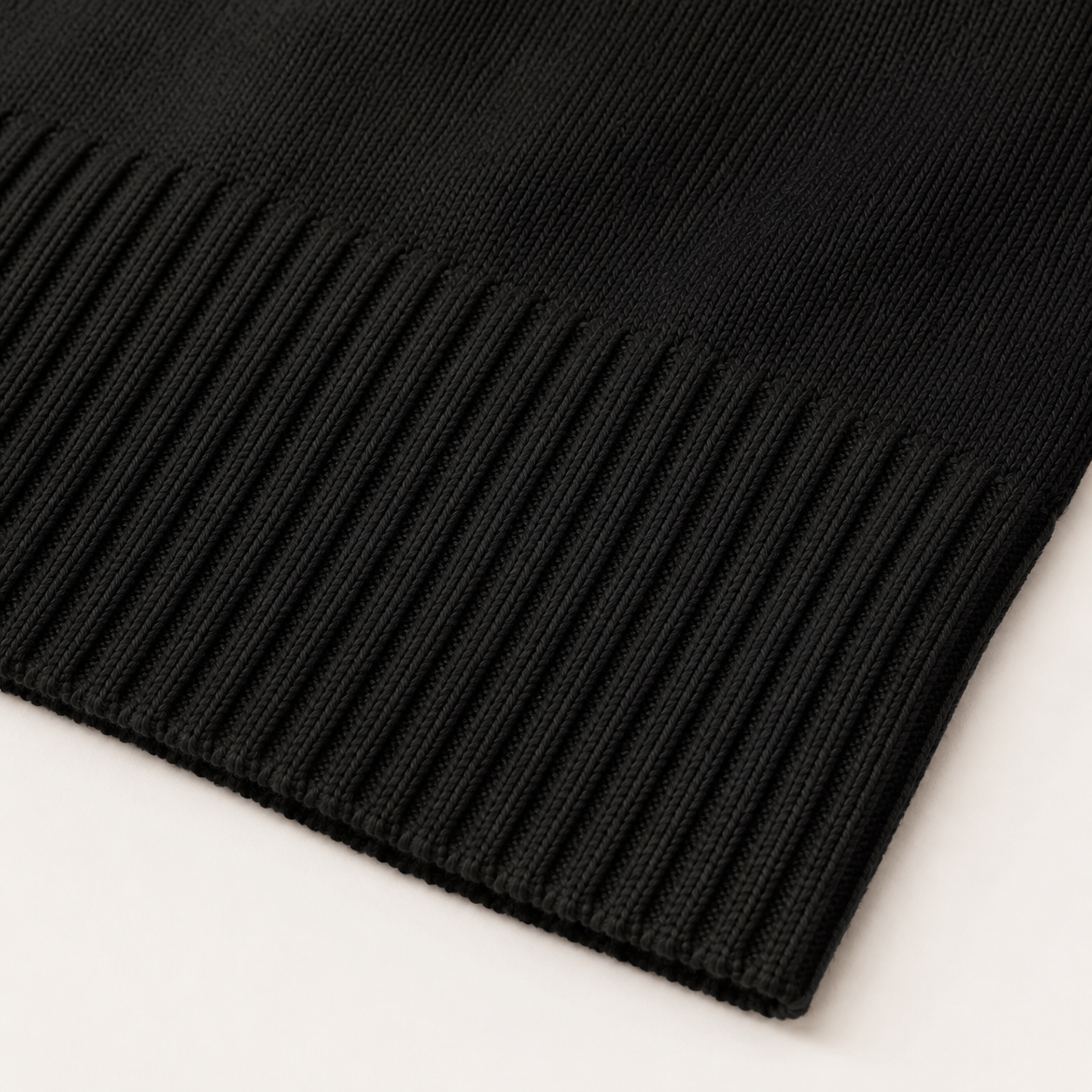 Amandine | Sophisticated Black Turtleneck Sweater for Women with Asymmetric Bare Shoulder Detail