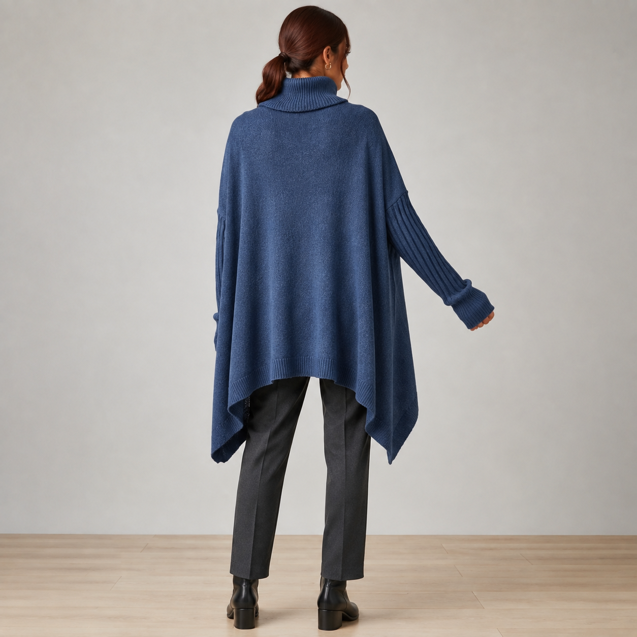 Zenobia | Elegant Cashmere Turtleneck Jumper for Women with Oversized Longline Fit