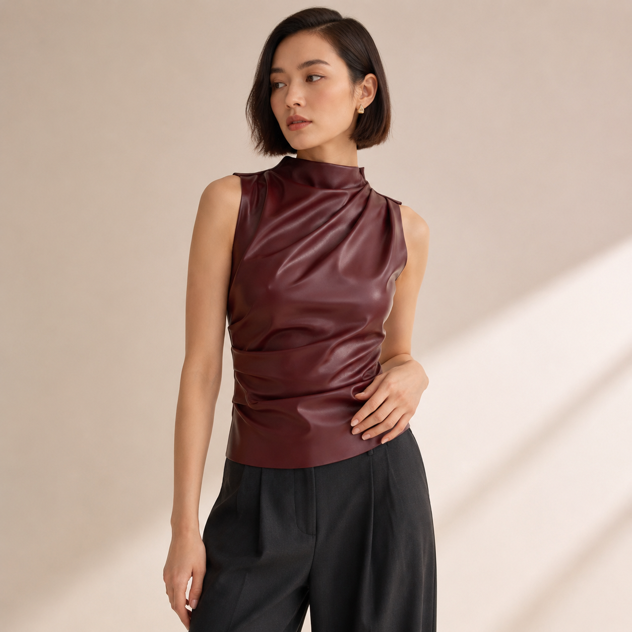 Ottavia | Chic Sleeveless Turtleneck Top for Women with Elegant Fit