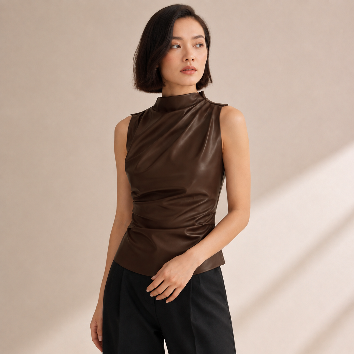 Ottavia | Chic Sleeveless Turtleneck Top for Women with Elegant Fit