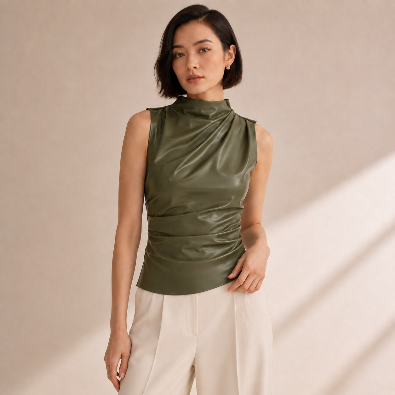 Ottavia | Chic Sleeveless Turtleneck Top for Women with Elegant Fit