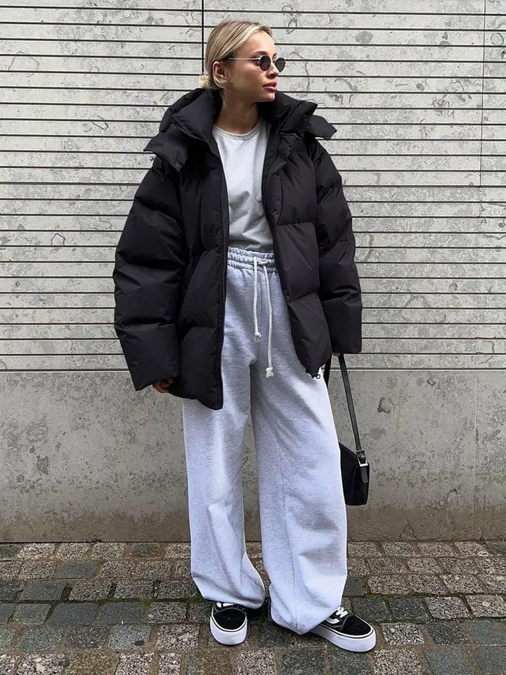 Winona – Women's Black Oversized Puffer Jacket