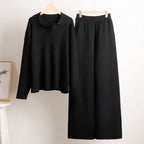 Nova | Cozy Oversized Knit Set with Wide Leg Pants