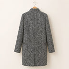 Cressida | Premium Wool Coat with V-Neck Collar for Women