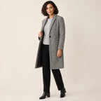 Cressida | Premium Wool Coat with V-Neck Collar for Women