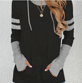 Greta | Women's Hoodie with Thumbholes – Colour Block Hoodie
