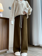 Petra | Women's Fleece Lined Trousers – Wide Leg Trousers