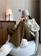 Petra | Women's Fleece Lined Trousers – Wide Leg Trousers