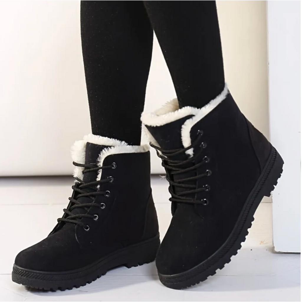 Vera | Women's Lace Up Ankle Boots – Cosy Plush Lined Boots
