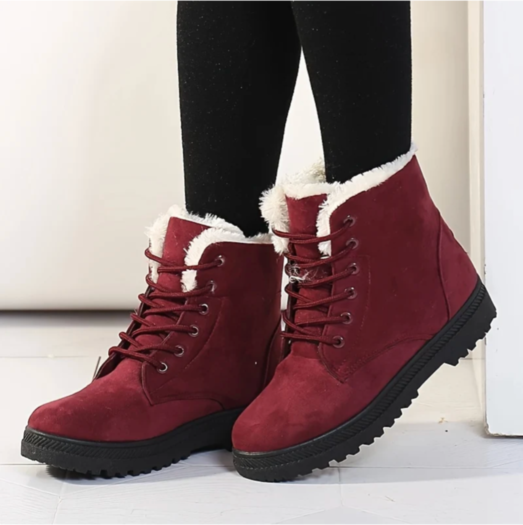 Vera | Women's Lace Up Ankle Boots – Cosy Plush Lined Boots