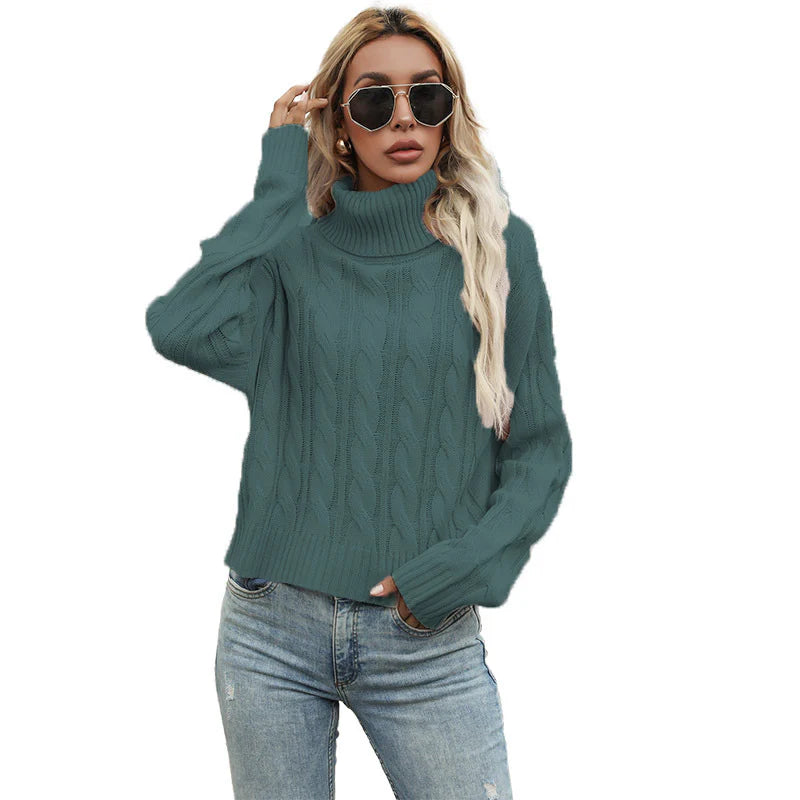 Rosalind – Women's Burgundy Cable Knit Jumper