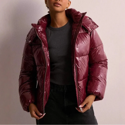 Perpetua – Women's Hooded Glossy Puffer Jacket
